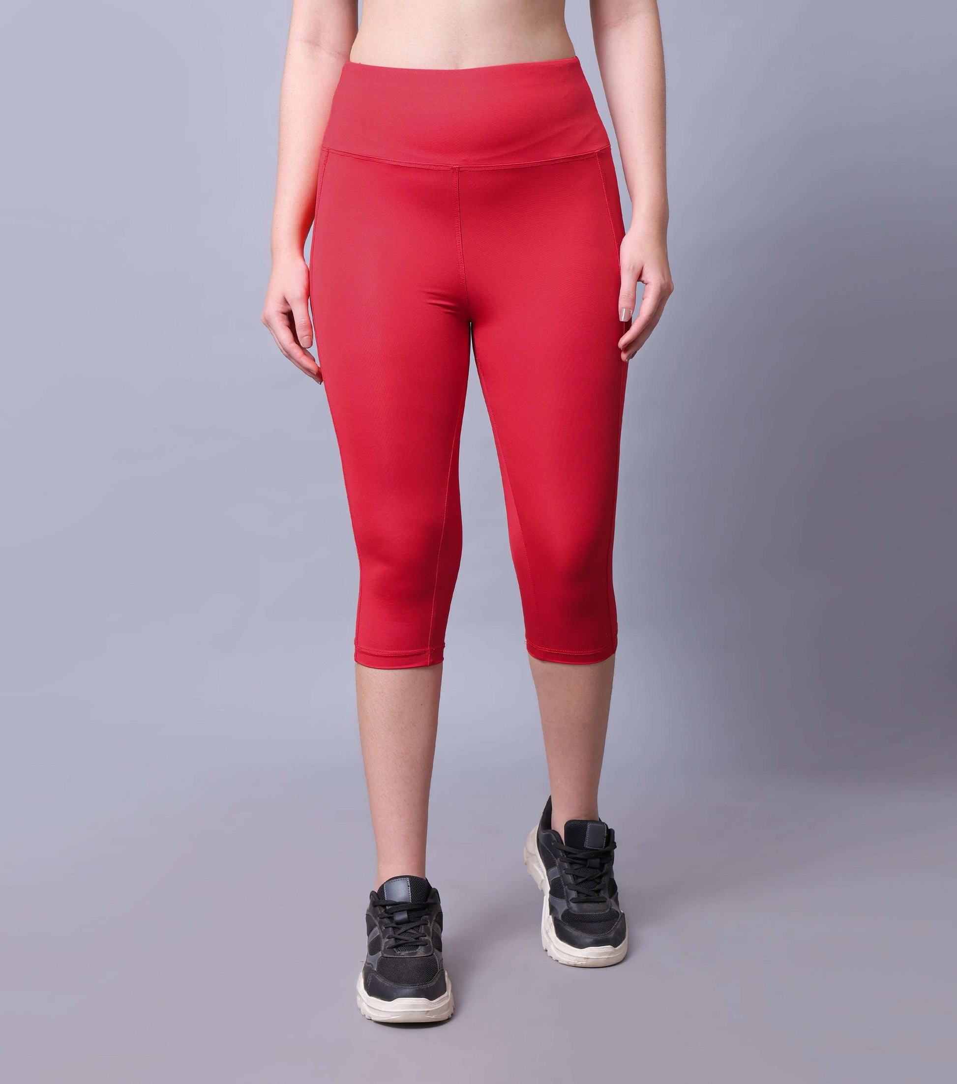 High Waist Stretch Slim Fit Capris