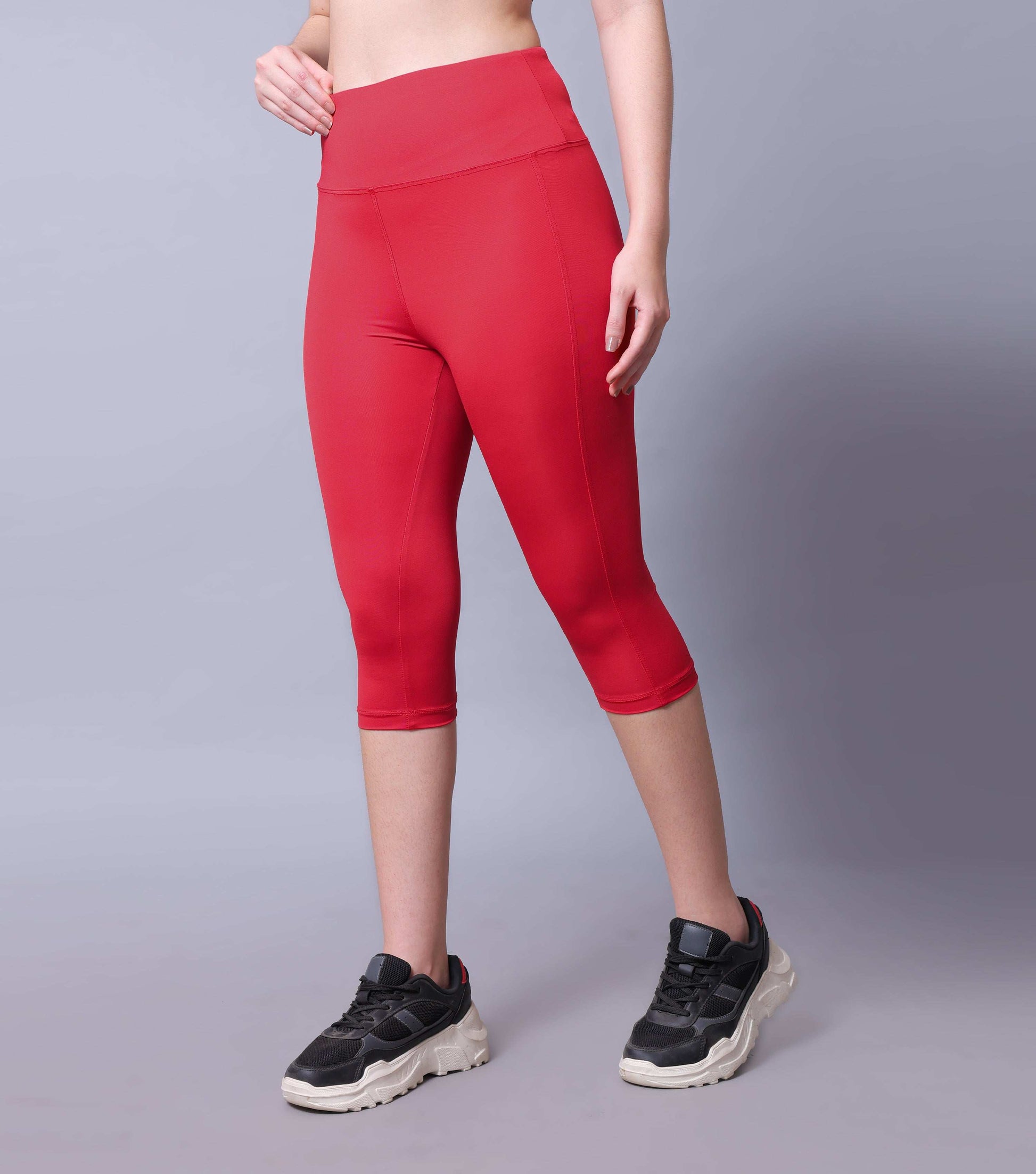 High Waist Stretch Slim Fit Capris