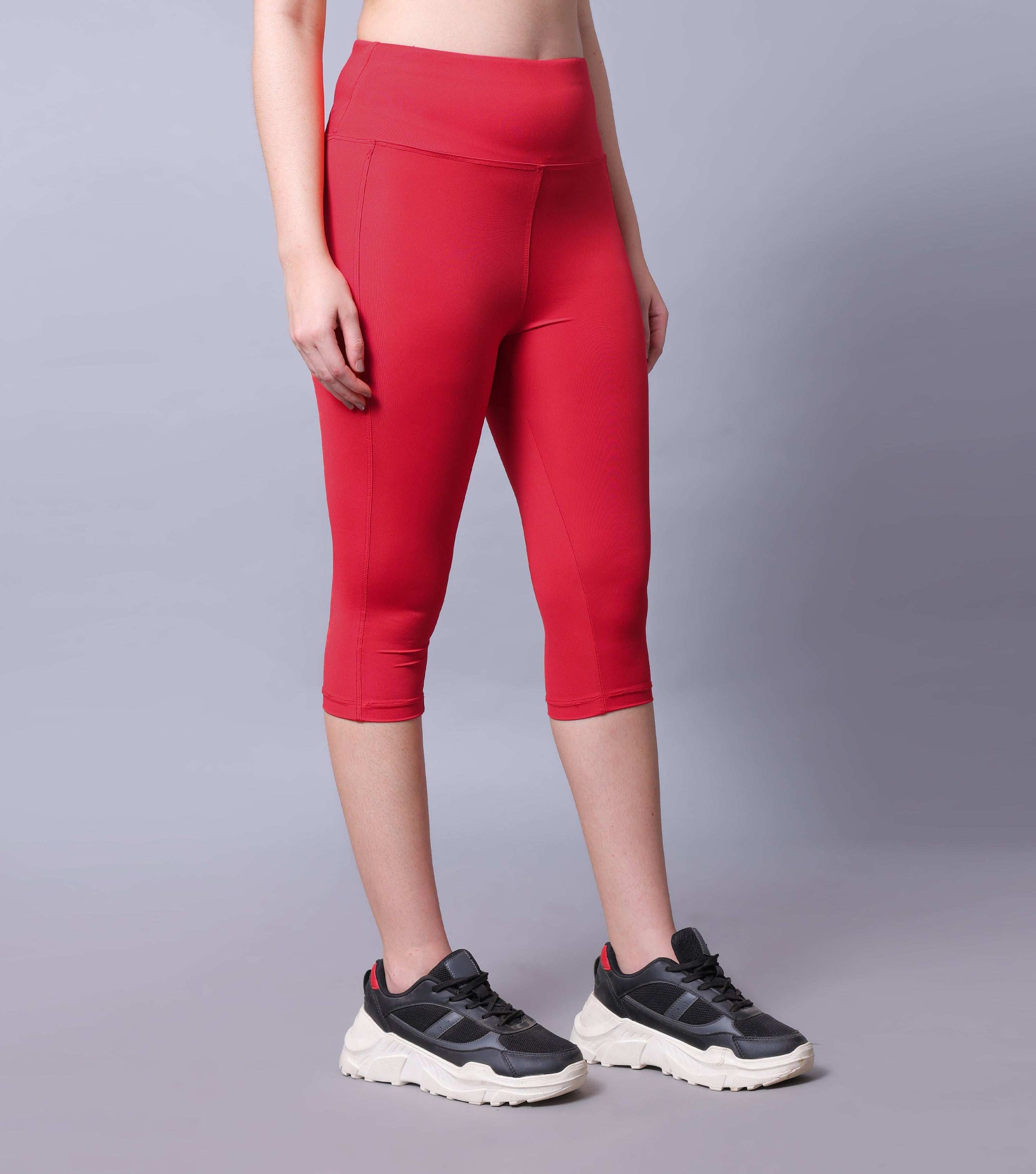 High Waist Stretch Slim Fit Capris