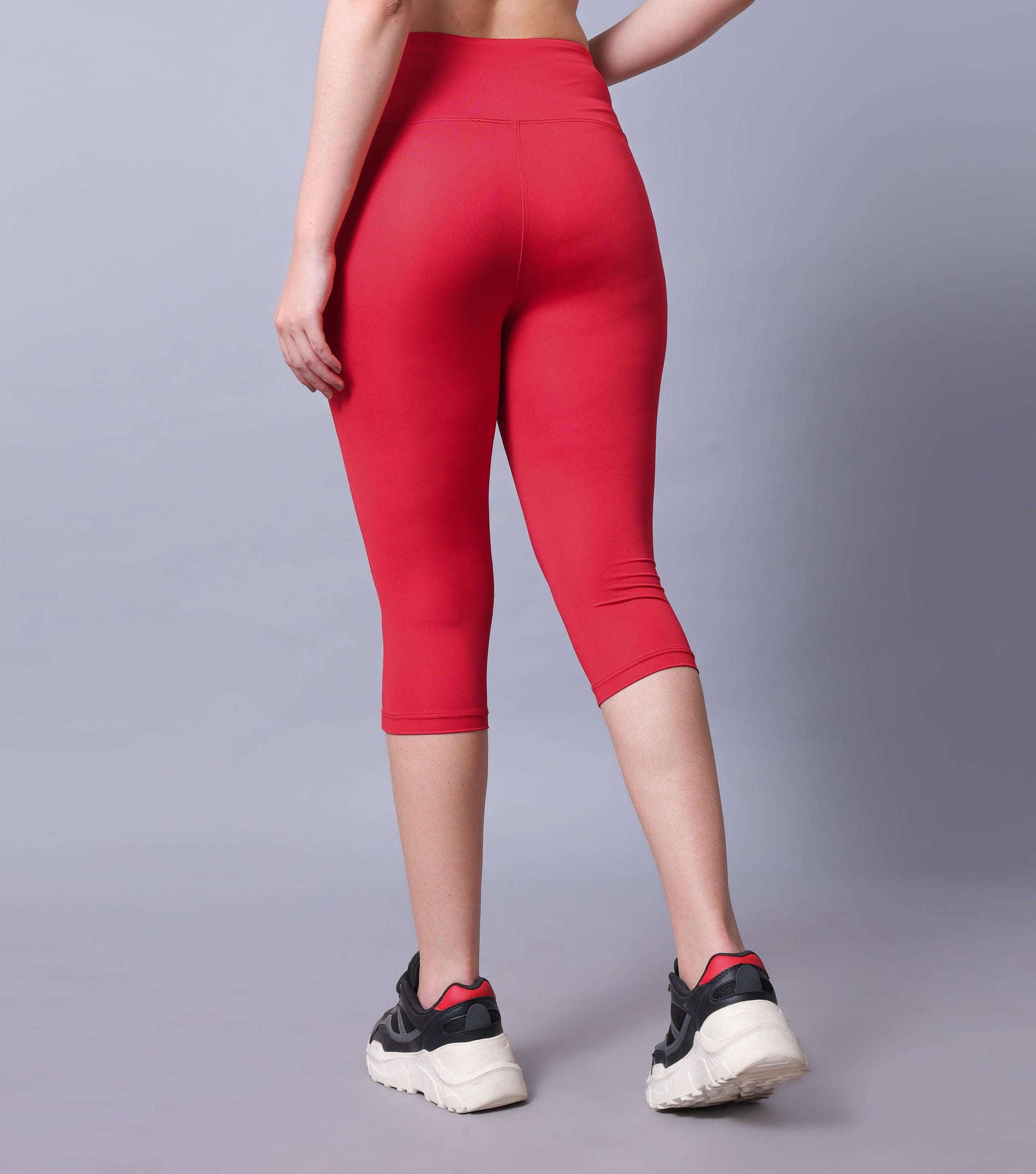 High Waist Stretch Slim Fit Capris