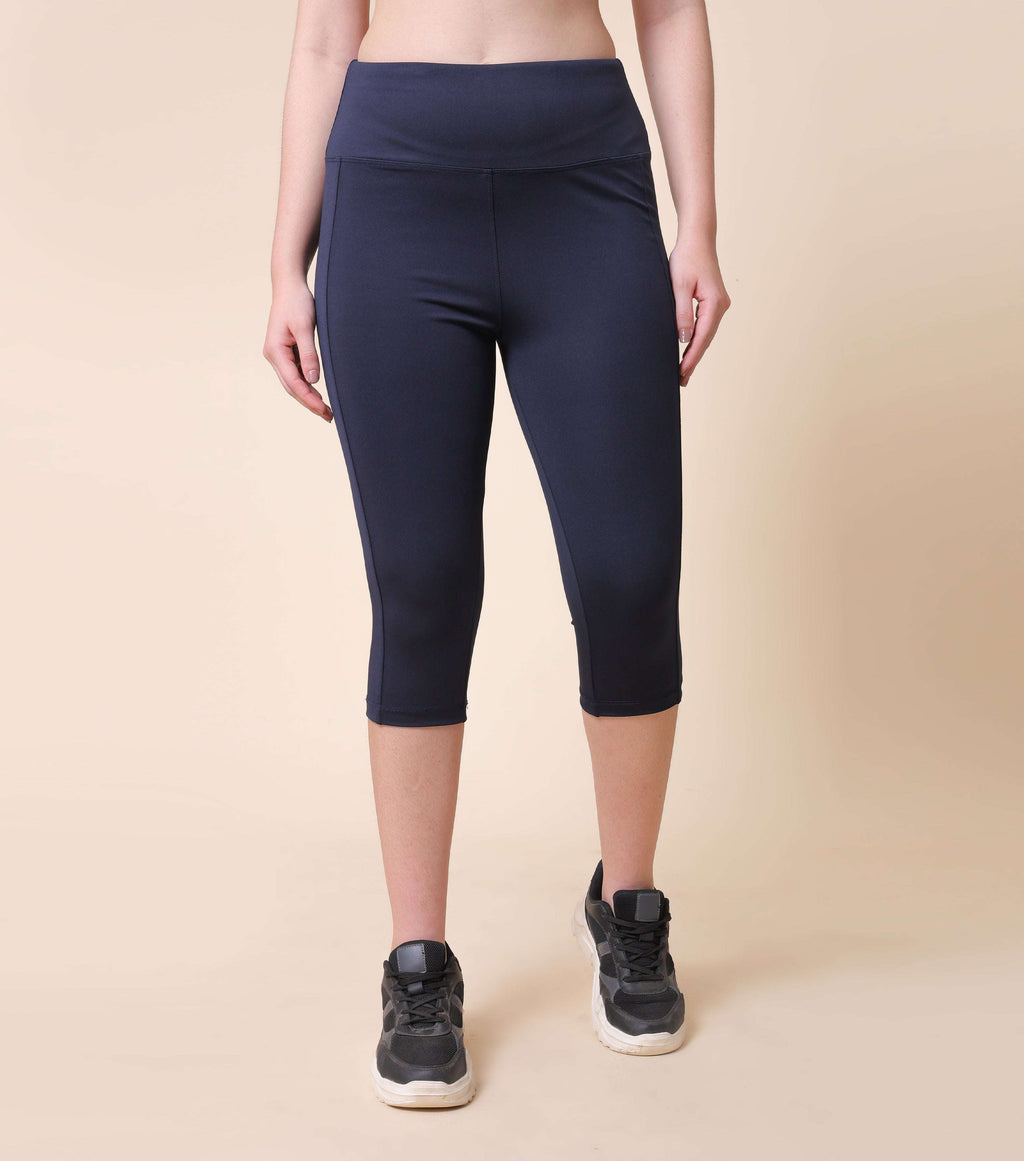 High Waist Stretch Slim Fit Capris