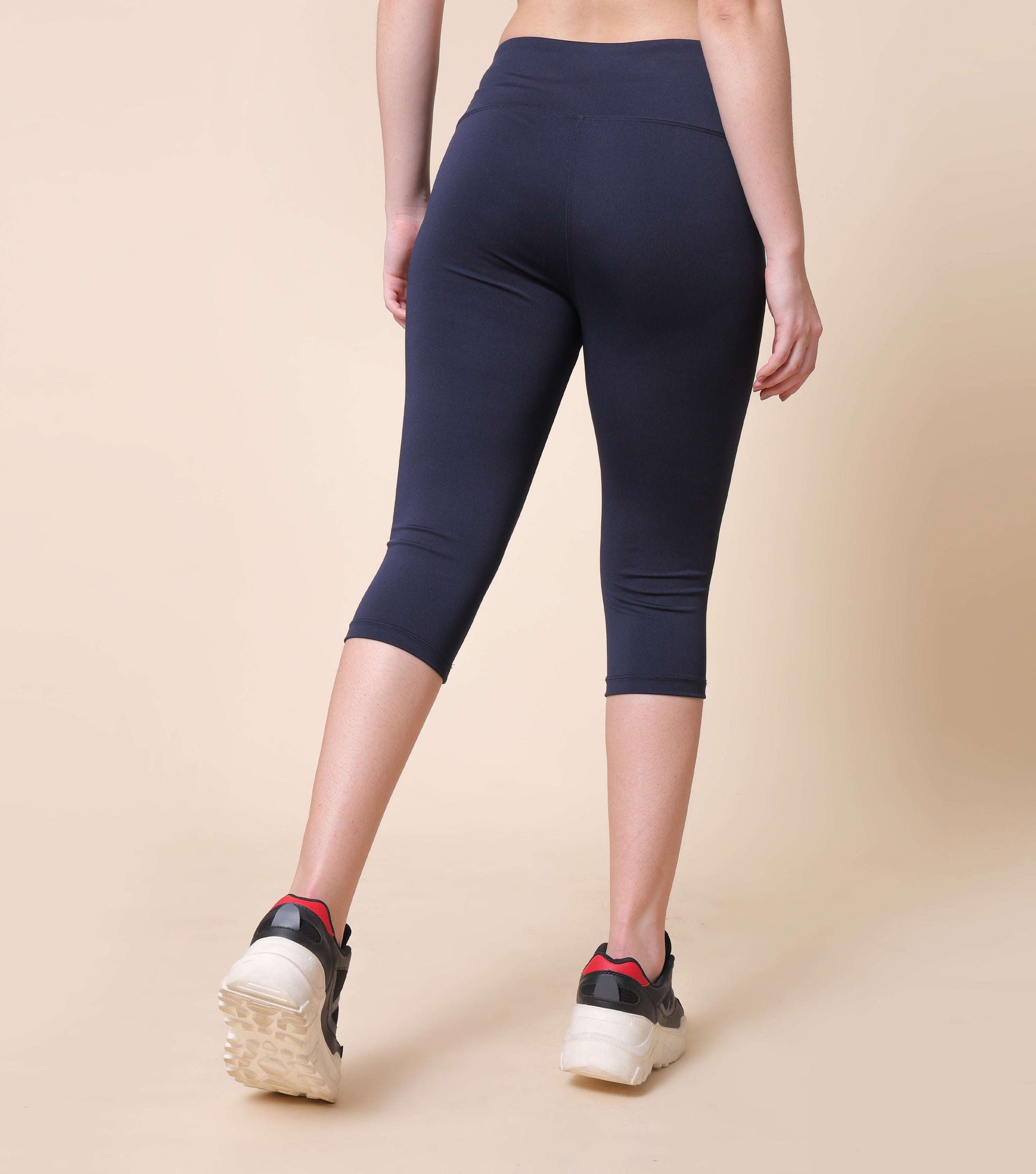 High Waist Stretch Slim Fit Capris
