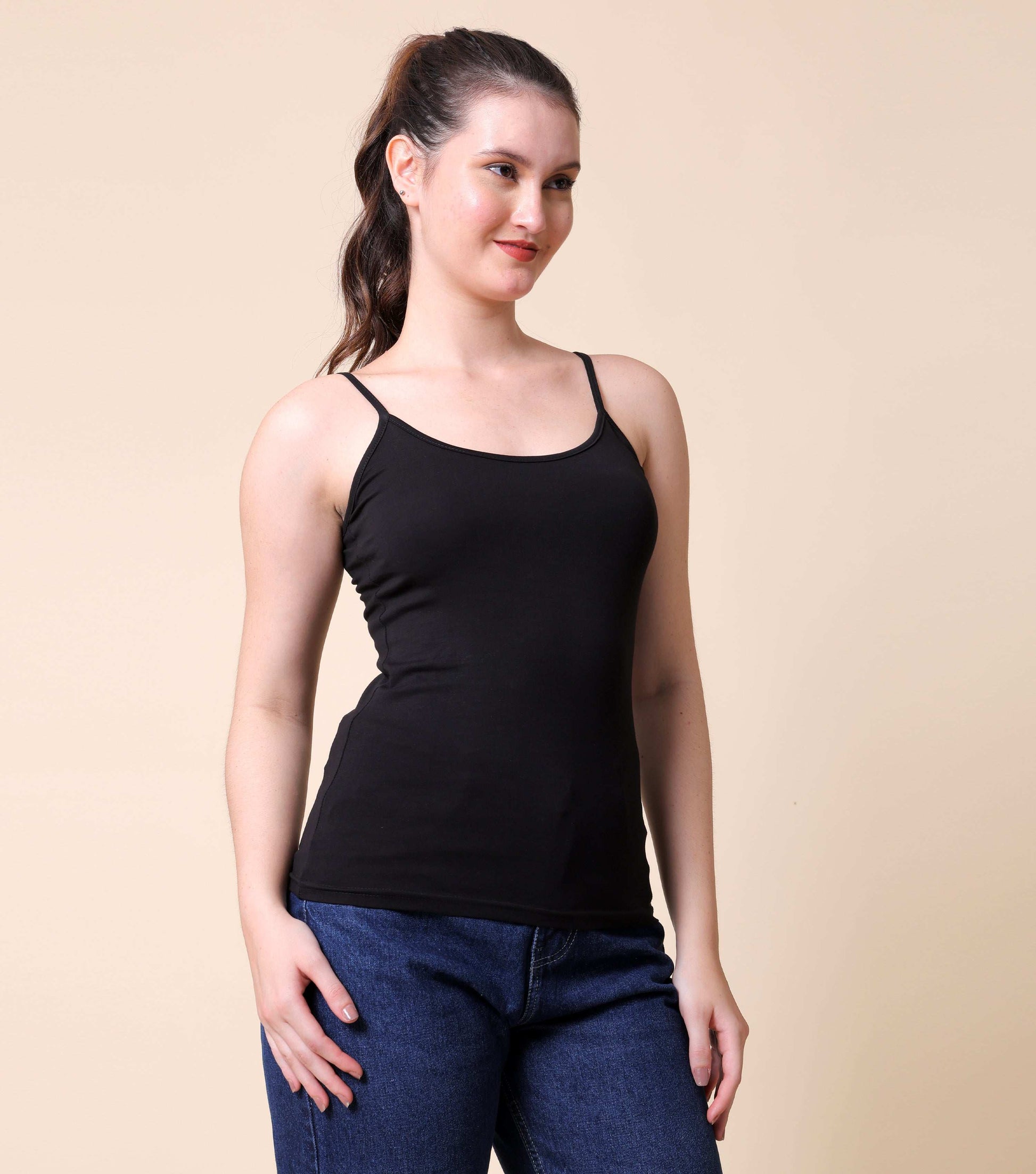 Cotton Round Slip Camisole