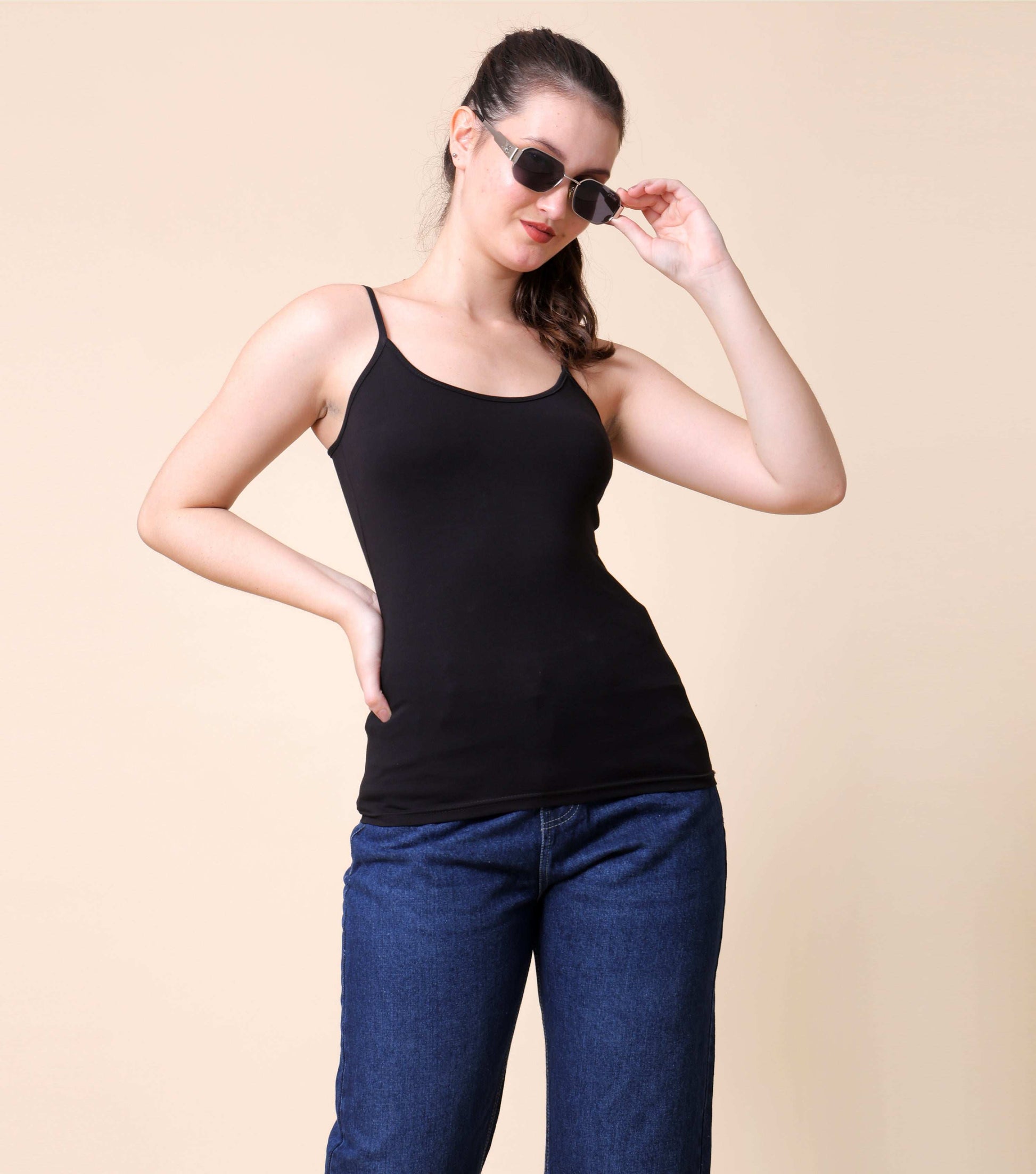 Cotton Round Slip Camisole