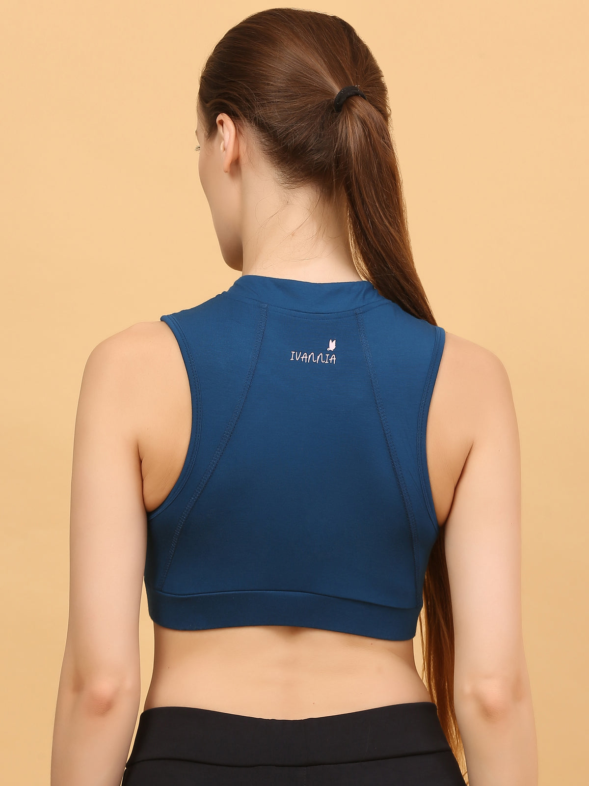 Front Zip Racerback Sports Bra