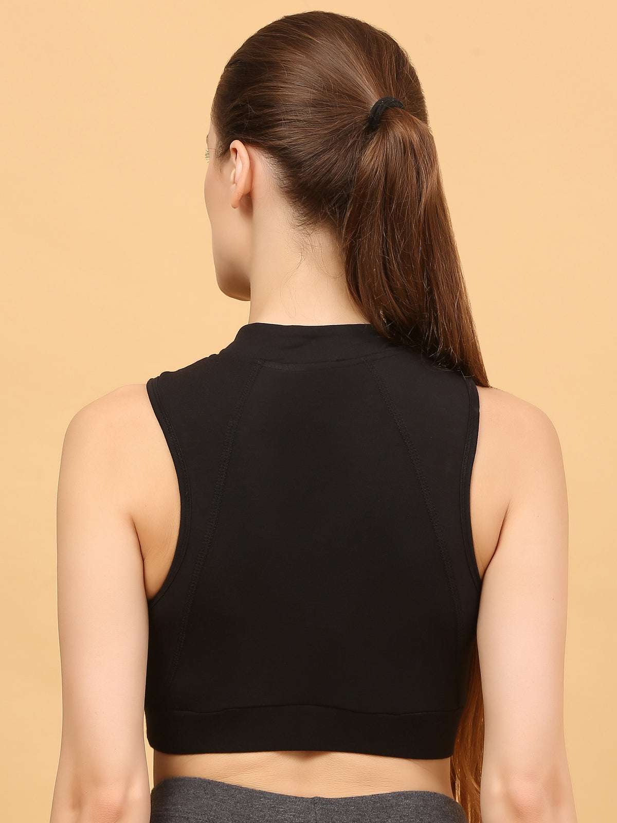 Front Zip Racerback Sports Bra