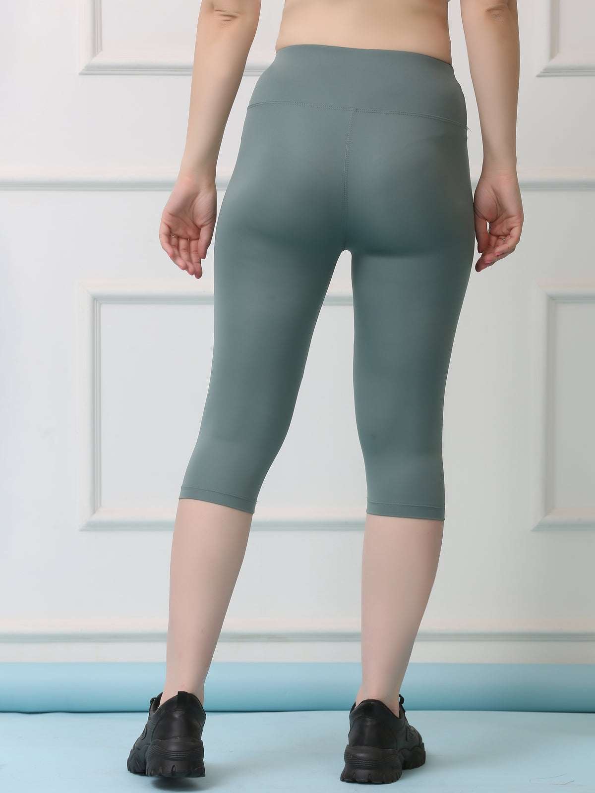 High Waist Stretch Slim Fit Capris