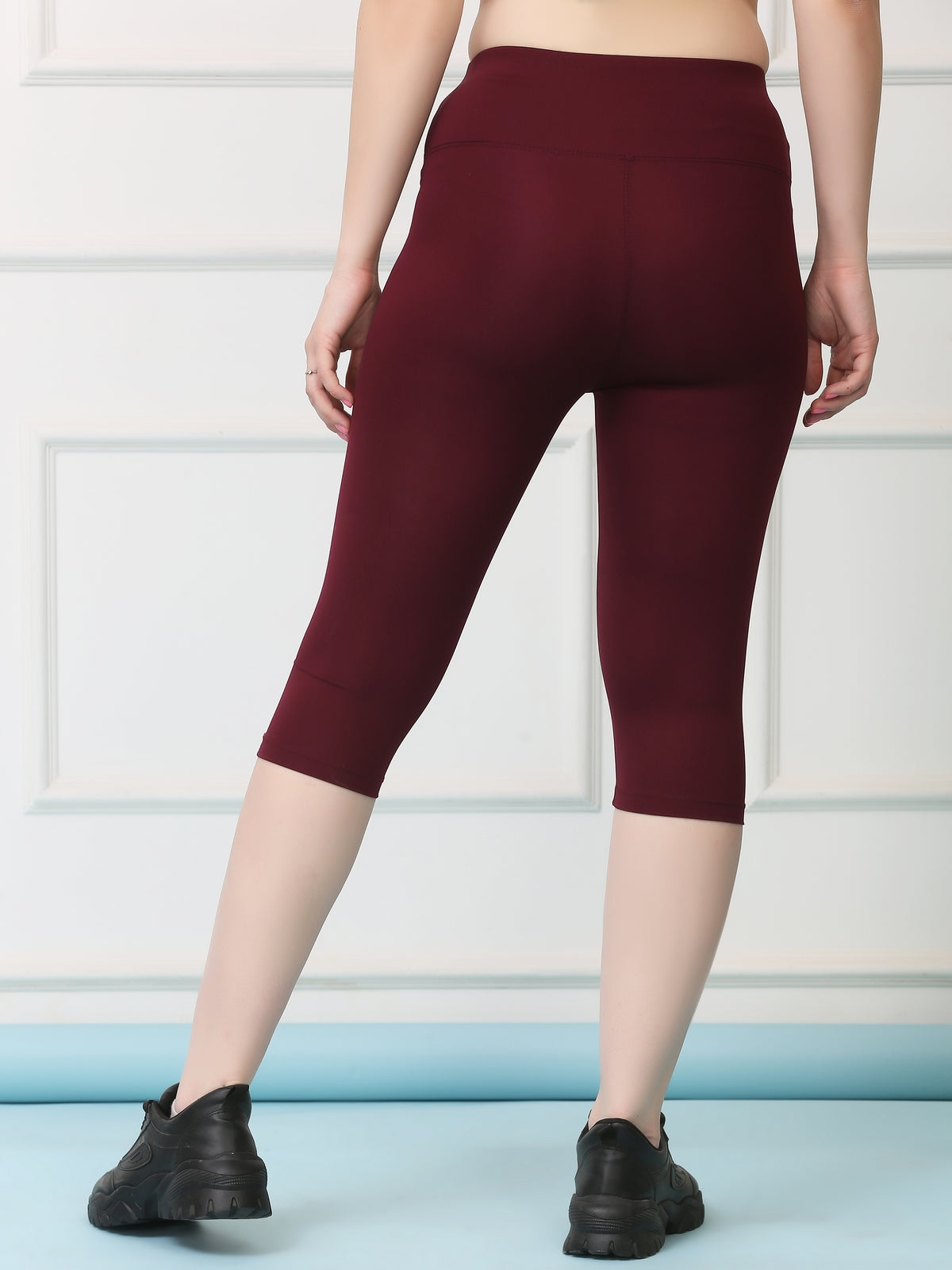 High Waist Stretch Slim Fit Capris