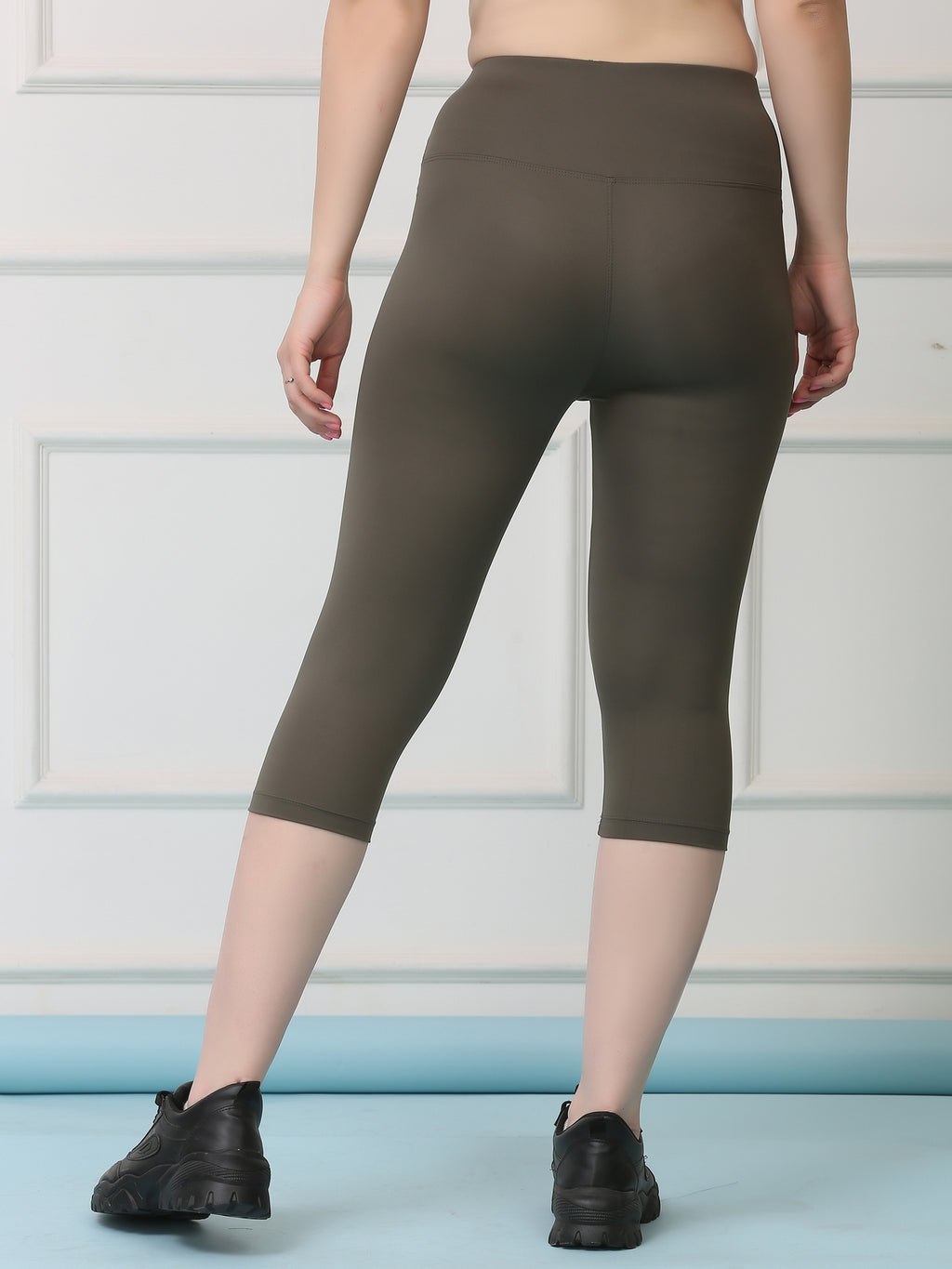 High Waist Stretch Slim Fit Capris
