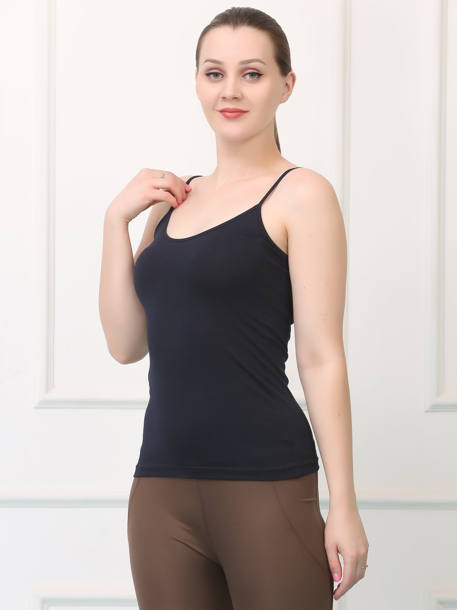 Cotton Round Slip Camisole